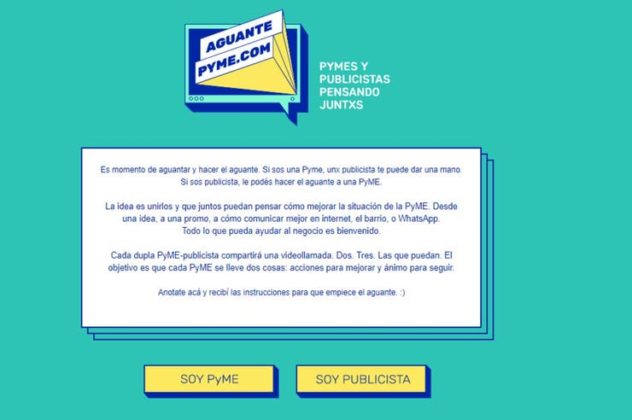 AguantePyme.com busca conectar a publicistas profesionales con pymes afectadas por la crisis económica generada por la pandemia del coronavirus.